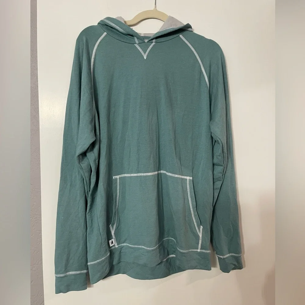 Johnnie-O Bender Melange Hoodie Pullover in Pistachio Large Men's - Picture 2 of 7